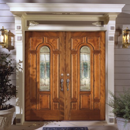 Doors Contemporary Simpson Double Doors Arched Pane