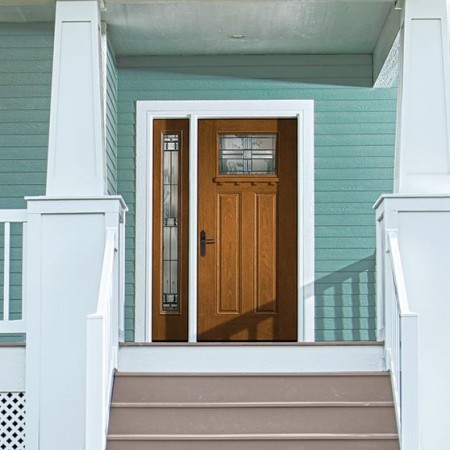 Doors Contemporary Thermatru Fiber Classic Mahogany